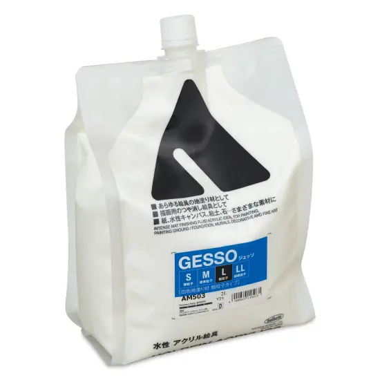Holbein Acrylic Medium - White Acrylic Gesso, Coarse, 2000 ml pouch {1}