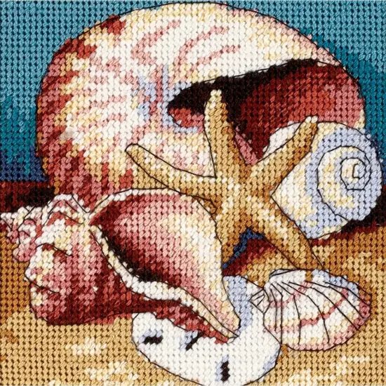 Wilton Dimensions Needlecrafts Needlepoint, Shell Collage, by The Yard {4}