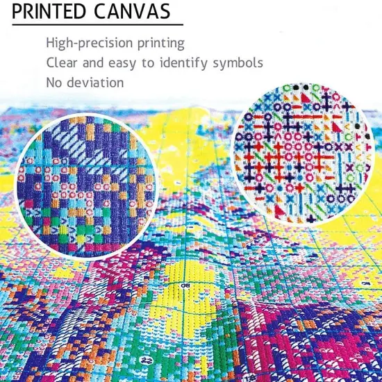 Night Stamped Cross Stitch Kits - Needlepoint Counted Cross Stitch Kits for Beginner Adult Crossstitching Printed Dimensions Scenery Patterns Stitch Embroidery Kits Arts and Crafts {4}