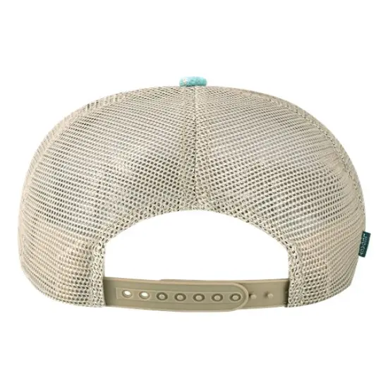 LEGACY&reg; Five-Panel Trucker Cap Aqua Aztec/ Black {8}