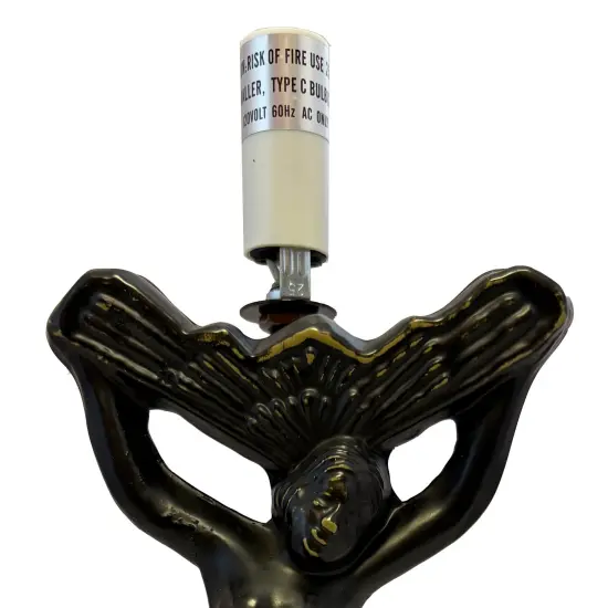 Anthea Fan Table Lamp Base Zinc Alloy - Antique Bronze Finish 9.6" Tall {3}