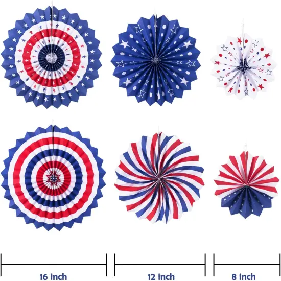 4th of July Party Decorations Set, Patriotic USA Flag Pennant Bunting(14Pcs) {2}