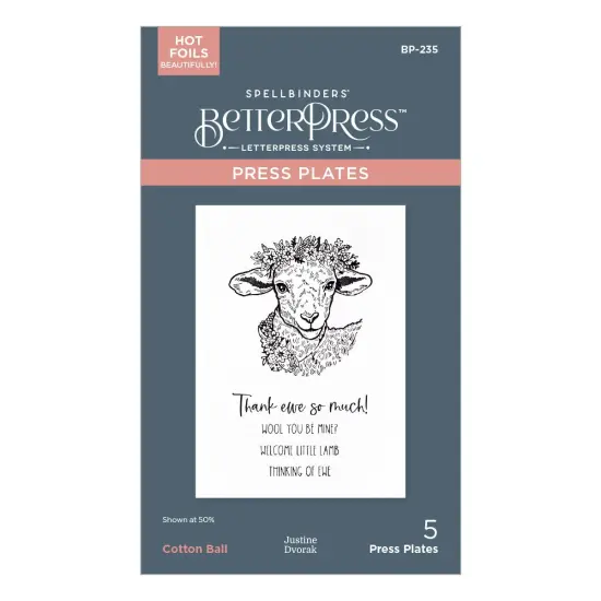 Spellbinders BetterPress Plate & Die Set by Justine Dvorak-Cotton Ball {1}