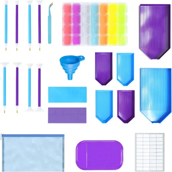 41 Pcs Diamond Painting Accessories - Art Accessories and Tools - Diamond Painting Kits for Adults DIY with Storage Container, Wax {1}