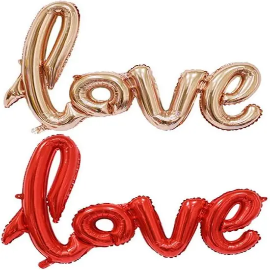 Love Foil Balloon Mylar Balloons,Valentines Day Wedding Party Decoration,2Pcs {1}