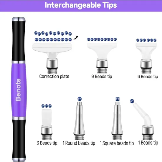 Diamond Art Painting Pen, Upgrade Dual Rubber Metal Screw In Tip Round And Square Drill Pen {4}