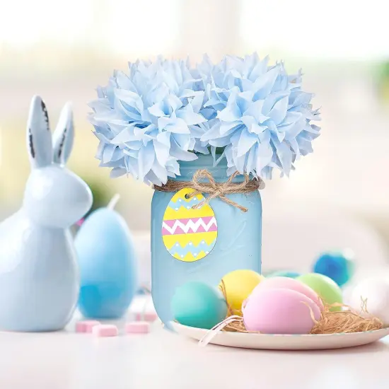 Easter Decorations, Easter Mason Jar Decoration, Easter Farmhouse Decor Dinning Rustic Table Centerpieces Decor for Home, Easter Decorations For The Home, Easter Centerpiece For Table {4}