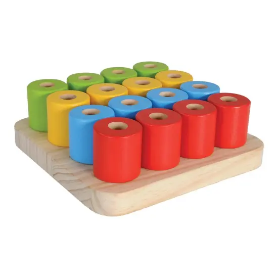 Bigjigs Toys Montessori Colorful Peg Board {4}