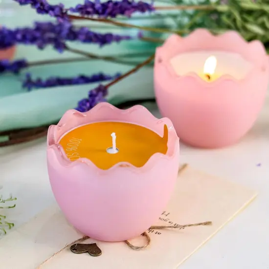 Easter Candle Decoration for Table Centerpieces, Bunny Egg Lavender Scented Candle, Spring Home Decor, Indoor Easter Gift for Women {3}