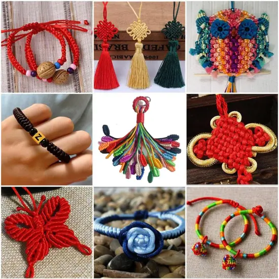 109 Yards Nylon Cord Beading Satin String for Chinese Knotting Rattail Beading Macrame Friendship Bracelet Jewelry Making (Golden, 1.5MM) {2}