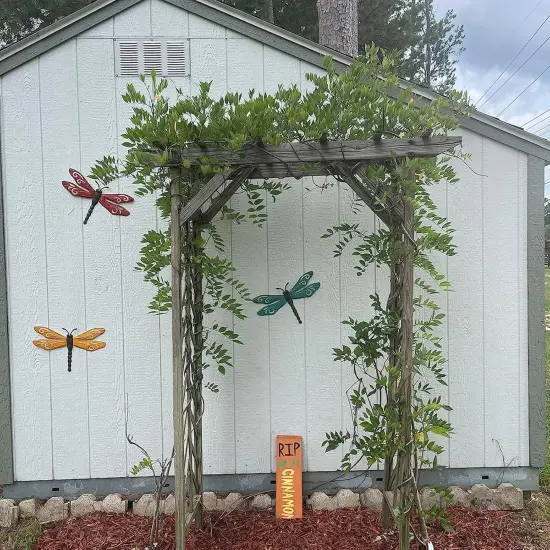 Metal Dragonfly Wall Decor Outdoor Garden Fence Art,Hanging Decorations for Living Room, Bedroom, 3 Pack {2}