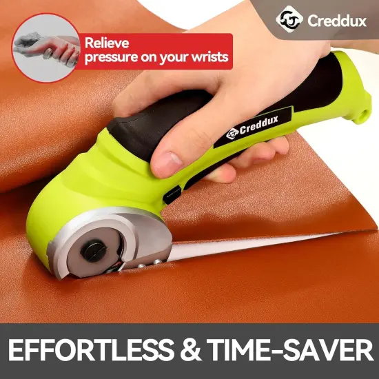 Cordless Electric Scissors, 4.2V Cardboard Cutter Tool for Cardboard Carpet Leather Packages Plastic with Rechargeable Battery Green {2}