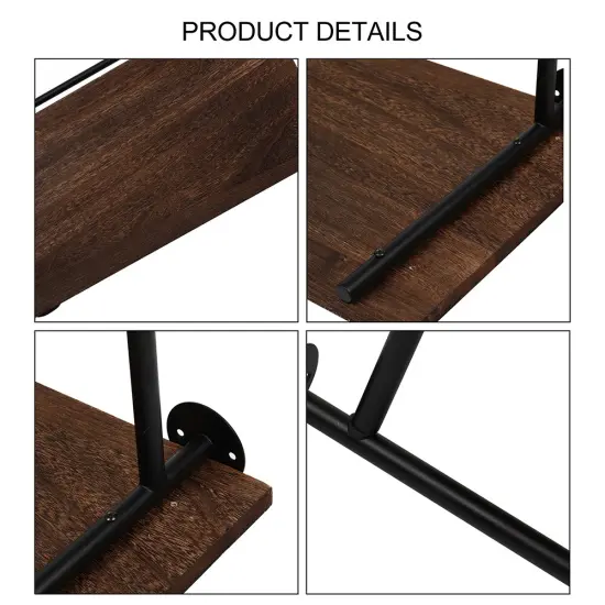 Wall-Mounted Coat Rack Shelf, Wall-Mounted Clothing Rack {3}