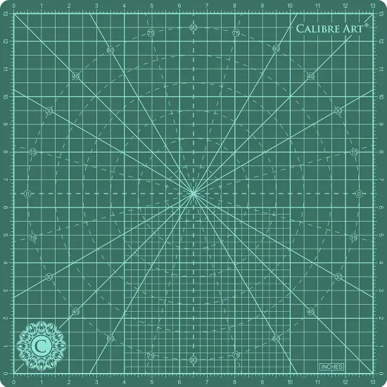 Rotating Rotary Self Healing Cutting Mat 14x14 (13" Grid), Perfect for Quilting & Art Projects {5}