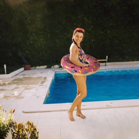 4E's Novelty 4 Pack Pool Floats &ndash; 30"" Donut Pool Floaties for Adults & Kids for Summer Party & Photo Booth Props {3}