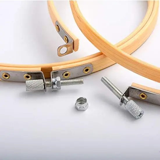 Embroidery Hoops Set 5inch Adjustable Bamboo Circle Cross Stitch Hoop Round Ring,for Embroidery,Cross Stitch {2}