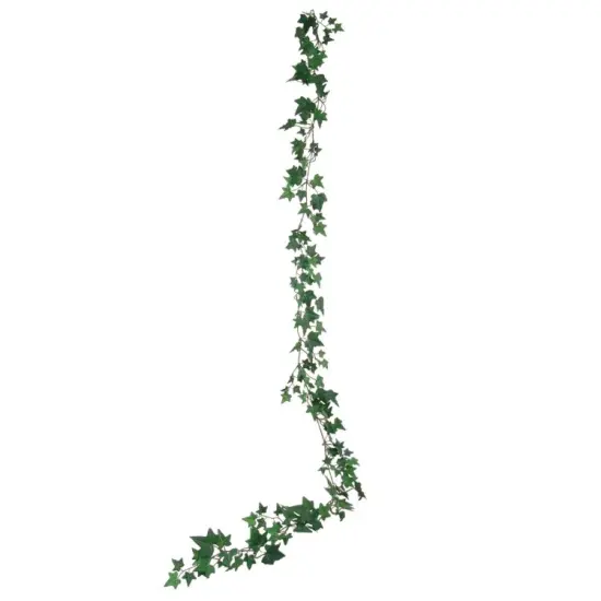 2PK 6' English Ivy Garland &ndash; 185 Lifelike Silk Leaves, Versatile Decor {1}