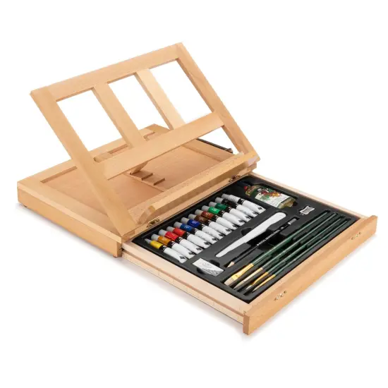 REA4903 | Essentials&trade; 28pc Oil Painting Travel Easel Art Set {5}