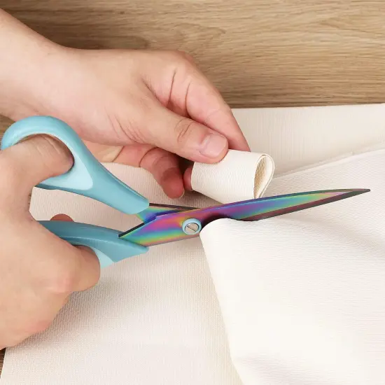 Craft Scissors, All Purpose Sharp Titanium Blade Shears, Comfortable Grips, School Scissors Set of 3 pack, Ideal for Office, Home, Sewing, Fabric, Kitchen, Arts and DIY Supplies {2}