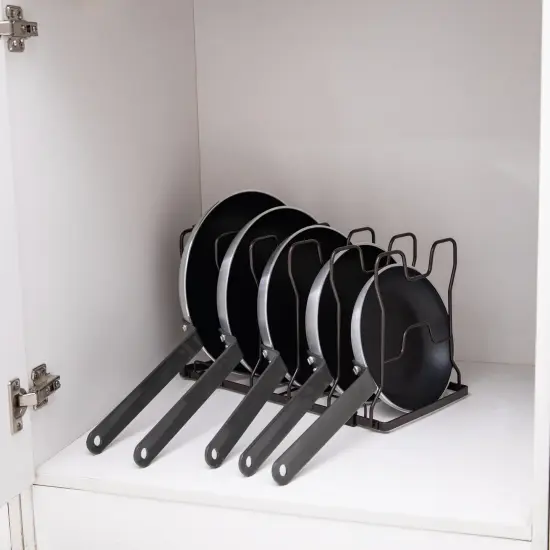 2PCS Pots and Pans Organizer Adjustable Kitchen Cabinet Organizer and Storage {5}