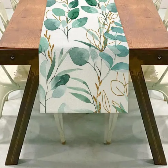 Table Runner Spring Summer Green Plants 13x72 Inch Kitchen Dinning Table Decoration for Indoor Outdoor Birthday Home Party Decor {2}