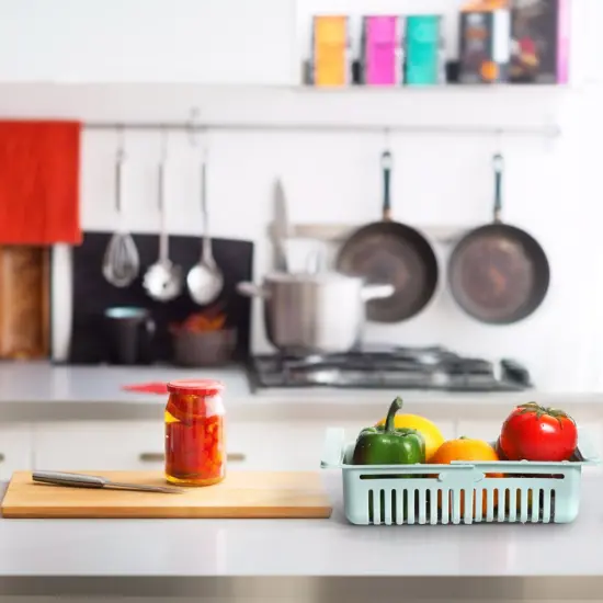 Fridge Drawer Organizer Set of 2 Kitchen Refrigerator Fridge Storage Box {3}