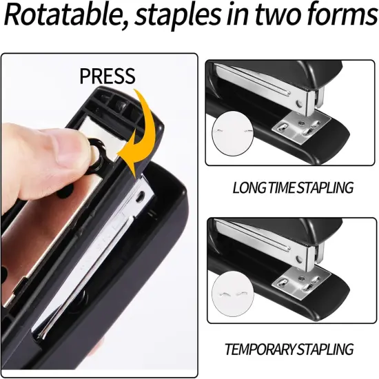 Black Modern Office Stapler, 25 Sheet Capacity, Automatic, Includes 1000 Staples and Staple Remover {4}