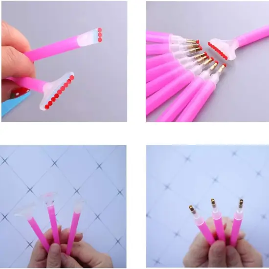 Set of 12 Diamond Painting Pen with 3 Drill Size 5D Diamond Embroidery Pen Correction Pen {3}