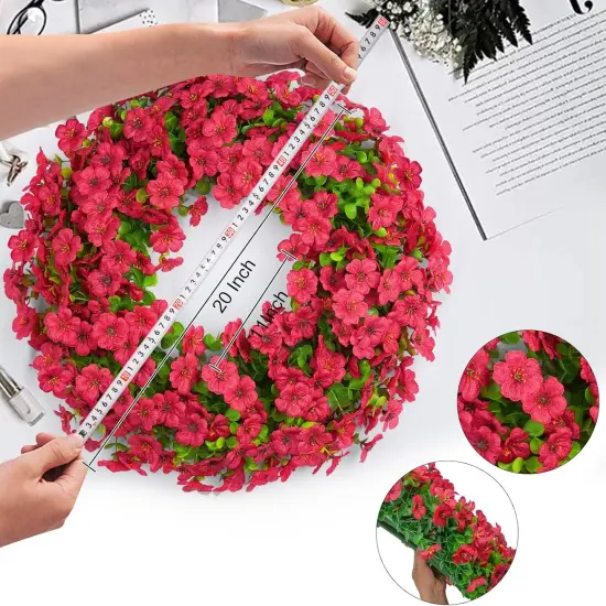 Spring Floral Wreaths for Front Door Artificial Flowers {3}