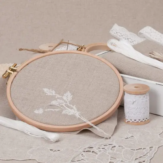 3 Pcs 3 Sizes Beech Wood Embroidery Hoops, Cross Stitch Hoop Wooden Circle for Embroidery, Cross Stitch, Needlework, Art Craft Sewing and Hanging, Wedding Wreath Decoration {3}