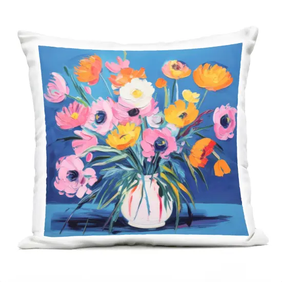 Stupell Industries Bright Poppies Bouquet Outdoor Printed Throw Pillow Design by LSR Design Studio, 18 x 7 x 18 {1}
