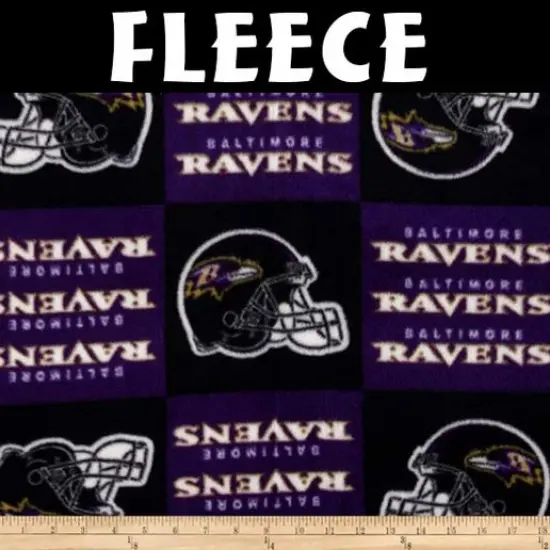 Licensed NFL Baltimore Ravens Block Fleece 6386-D {1}