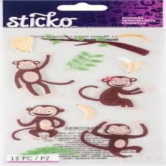 Sticko Monkey Glitter Stickers {1}