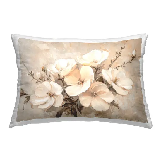 Stupell Industries Blooming White Anemones Decorative Printed Throw Pillow Design by Petal Prints Design, 14 x 7 x 20 {1}