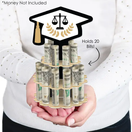 Big Dot of Happiness Law School Grad - DIY Future Lawyer Graduation Party Money Holder Gift - Cash Cake {3}