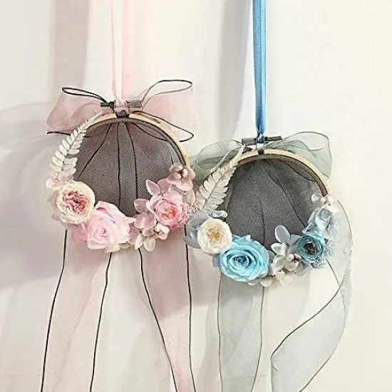 Embroidery Hoops Set 7inch Adjustable Bamboo Circle Cross Stitch Hoop Round Ring,for Embroidery,Cross Stitch (7In 16Pcs) {2}