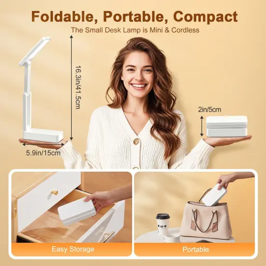 Rechargeable Lamps Cordless Lamps,6000mAh Small Battery Operated Lamp,3 Colors+Dimmable Desk Light,Small Desk Lamp with USB Charging Port+Timer,Battery Operated Lights,Wireless Lamp & Portable Light {5}