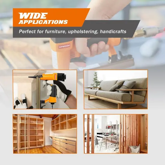 7116LN Air-Powered Staple Gun 22 Gauge Stapler, Pneumatic Oil-Free Upholstery Stapler, top Exhaust, for Woodworking, Professional and DIY Projects {5}