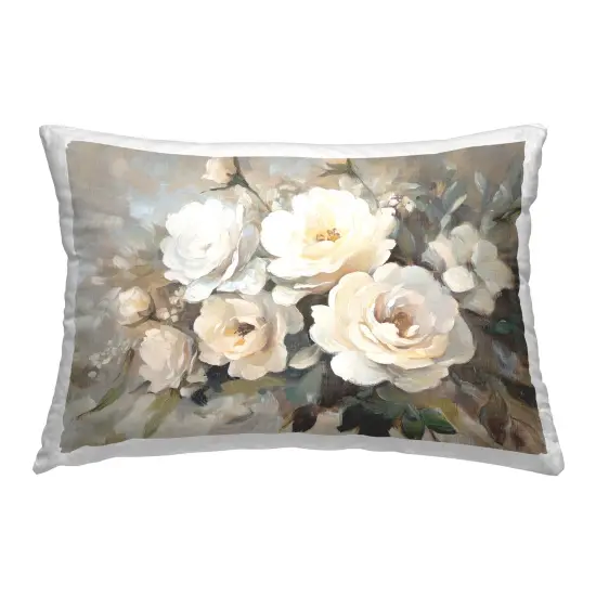 Stupell Industries Blushing Cream Bouquet Decorative Printed Throw Pillow Design by Petal Prints Design, 14 x 7 x 20 {1}