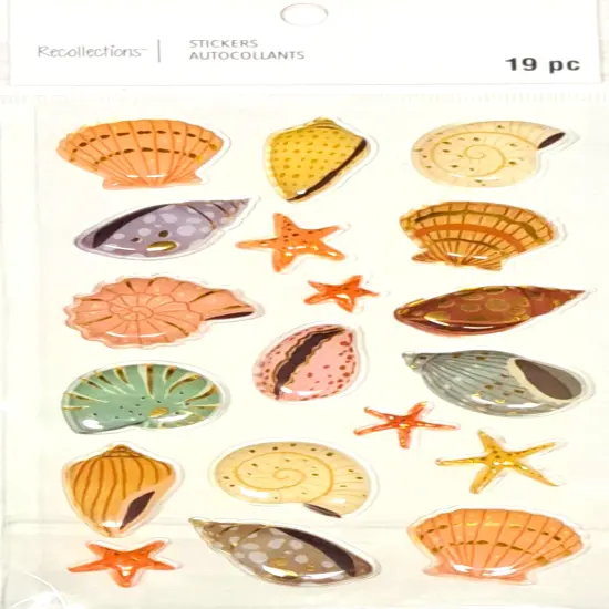 Recollections Seashells Clams And Starfish Dimensional Stickers {1}