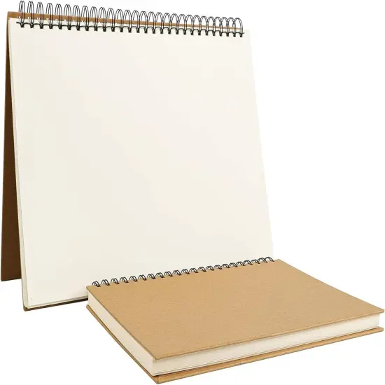 Spiral Sketchbook Pad, Blank Scrapbook, Art Drawing Book, 120 Pages/ 60 Sheets 140gsm (A4) {2}