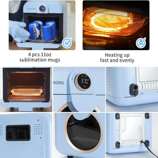 Craft Express Elite Pacific Blue Sublimation Oven - 12L {4}