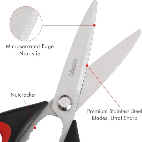Kitchen Scissors Heavy Duty, 8.5 inch Dishwasher Safe Ultra Sharp Premium Heavy Duty Kitchen Shears, Multi Purpose Cooking Scissors Stainless Steel {3}