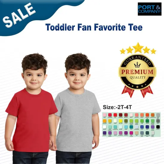 Port & Company&reg; Toddler Short Sleeve Crewneck Fan Favorite Tee Team Purple {3}