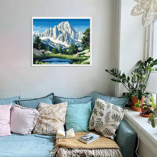 Mountain Paint by Number, Mount Whitney Paint by Numbers for Adults, Snow Mountains Landscape Wall Art, Sierra Nevada DIY Oil Painting on Canvas Without Frame, Nature Home Decor(16x20inch) Visit the Cawpom Store 4.0 4.0 out of 5 stars 2 ratings | {4}
