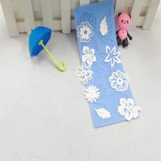 Sugarcraft Silicone Flower Leaf Embossing Lace Fondant Mould Cake Decoration Mould Polymer Clay Resin Molds {1}