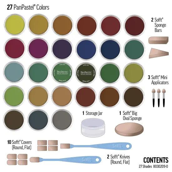 PanPastel Artists' Painting Pastels Set - Shades, Set of 27 {1}