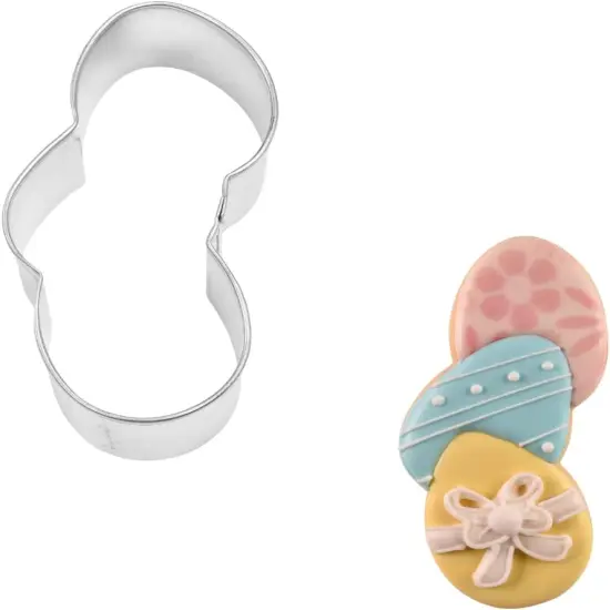 Stacked Eggs 3.75" Tinplated Cookie Cutter, Silver {1}