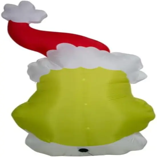 10.5' Gemmy Airblown Inflatable Christmas Dr. Seuss Giant Grinch Head w/ Santa Hat Yard Decoration {3}