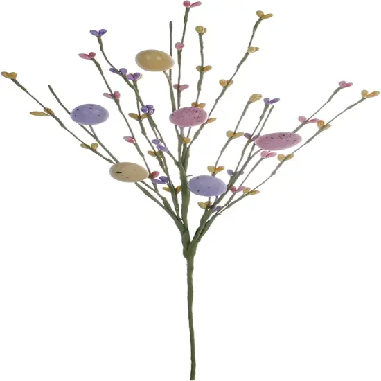 Easter Picks,6 Pack Easter Egg Picks Artificial Easter Berry Stems Easter Picks and Sprays Rustic Easter Decorations for Easter Home Decor and Flower Arrangement(Pink/Purple/Yellow) {4}